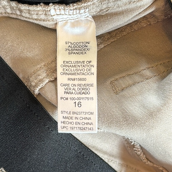 NWT Democracy Ab”Technology” sky-rise khaki jeans size 16W - Picture 6 of 7